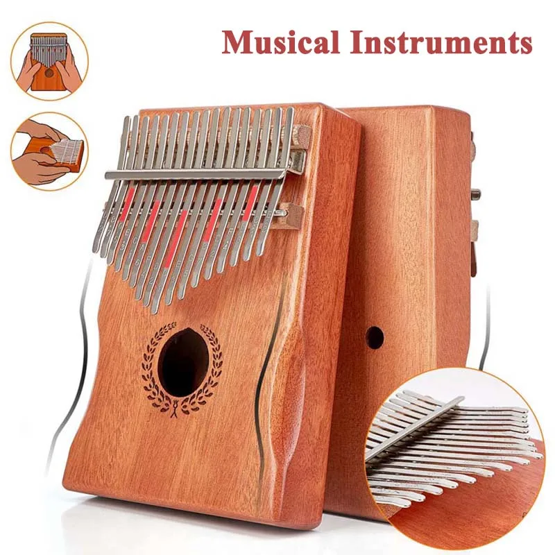 

Kalimba 17 Keys Thumb Piano Solid Wood High Quality Mahogany Mbira African Finger Piano Musical Instruments For Christmas Gift