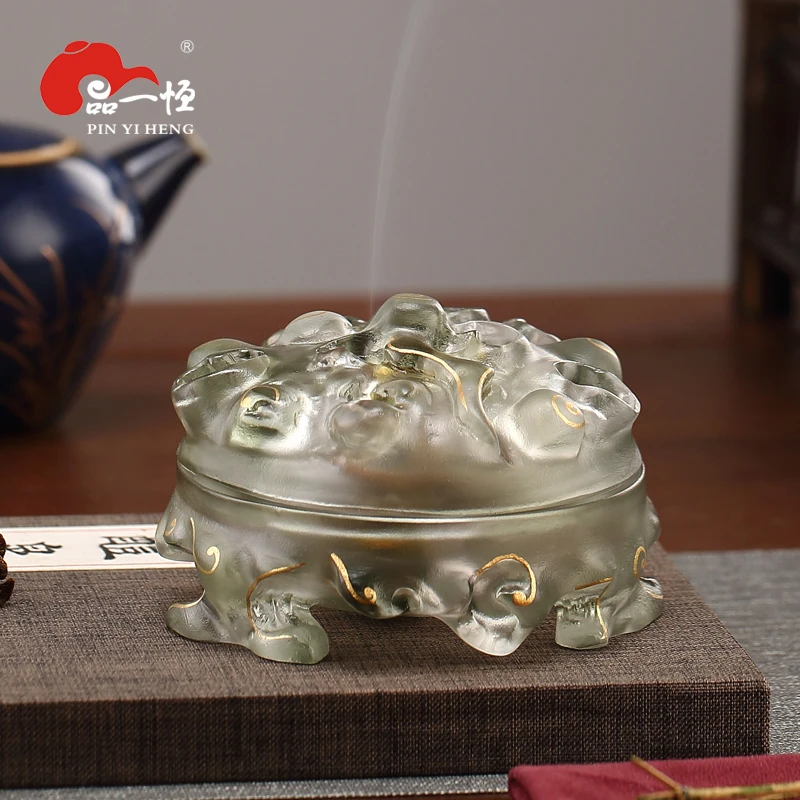 

Glass Incense Burner Domestic Indoor Incense Sandalwood Agarwood Aroma Burner Tea Ceremony Incense Table Zen Ornament