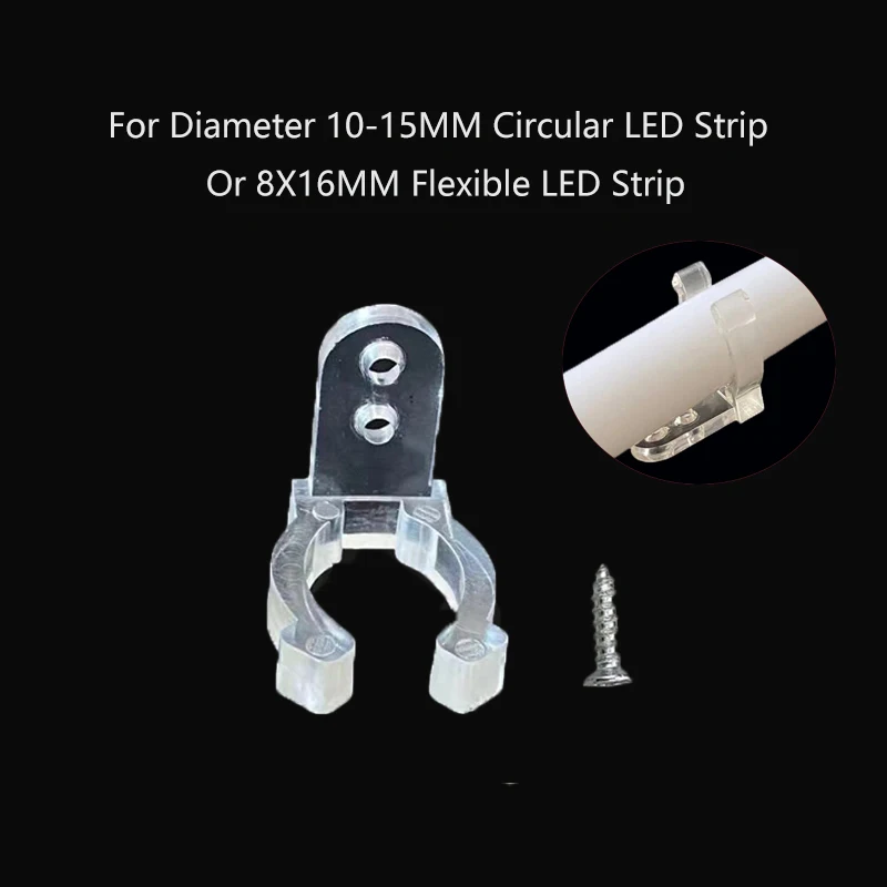 ตัวเลือกสินค้า LED เทป Fix คลิปสกรู RGB Neon Led Connector Fix ผู้ถือคลิป Fixing 2835 5050 COB Strip Light หัวเข็มขัดพลาสติกอุปกรณ์เสริม