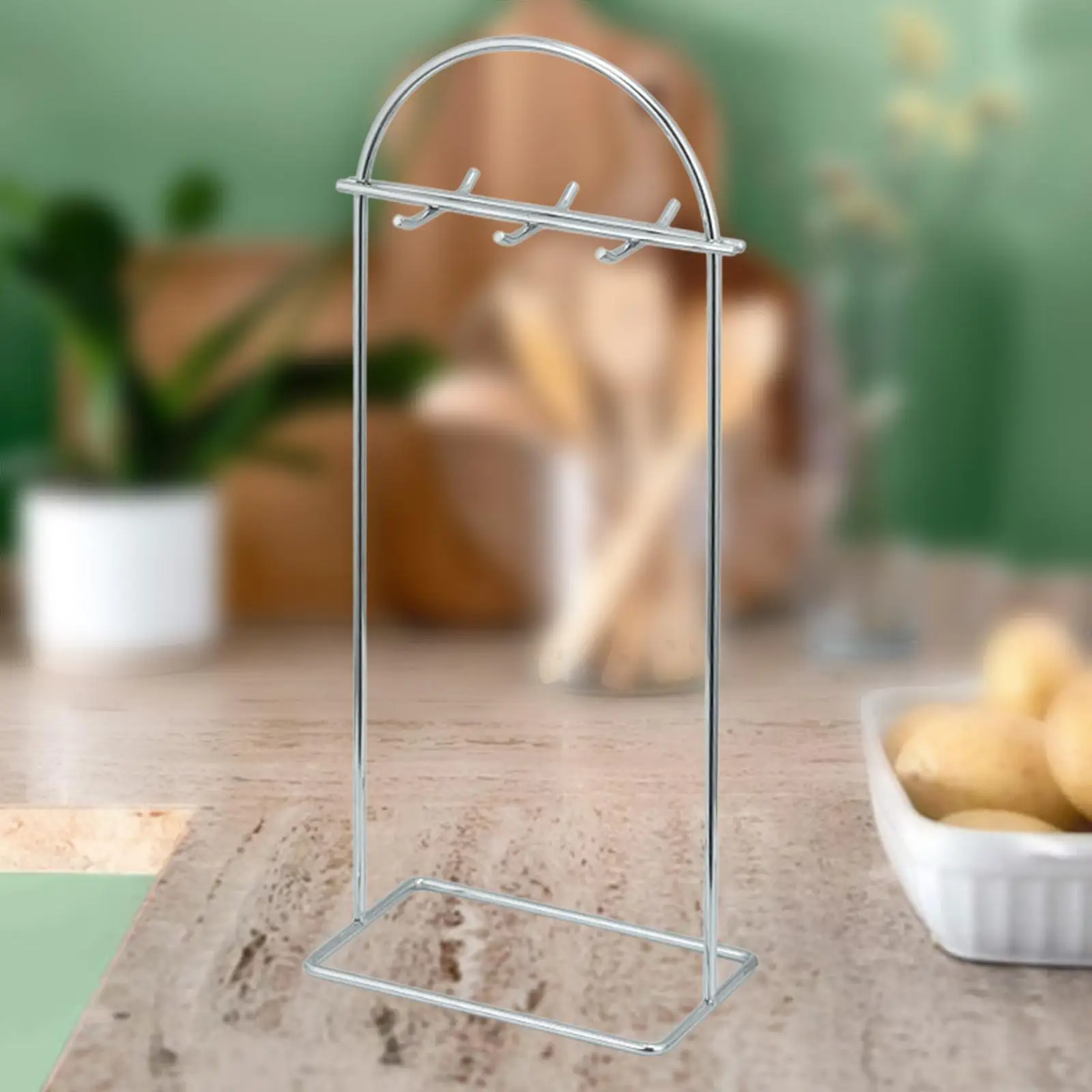 Kitchen Utensil Holder Standing Sturdy Stainless Steel Kitchenware Storage Rack