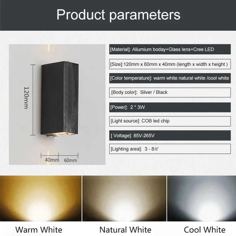 6W Lampada LED Aluminium Wall Light Rail Project LED Wall Lamp Bedside Room Bedroom Lamps Arts ZBD0020 wall light