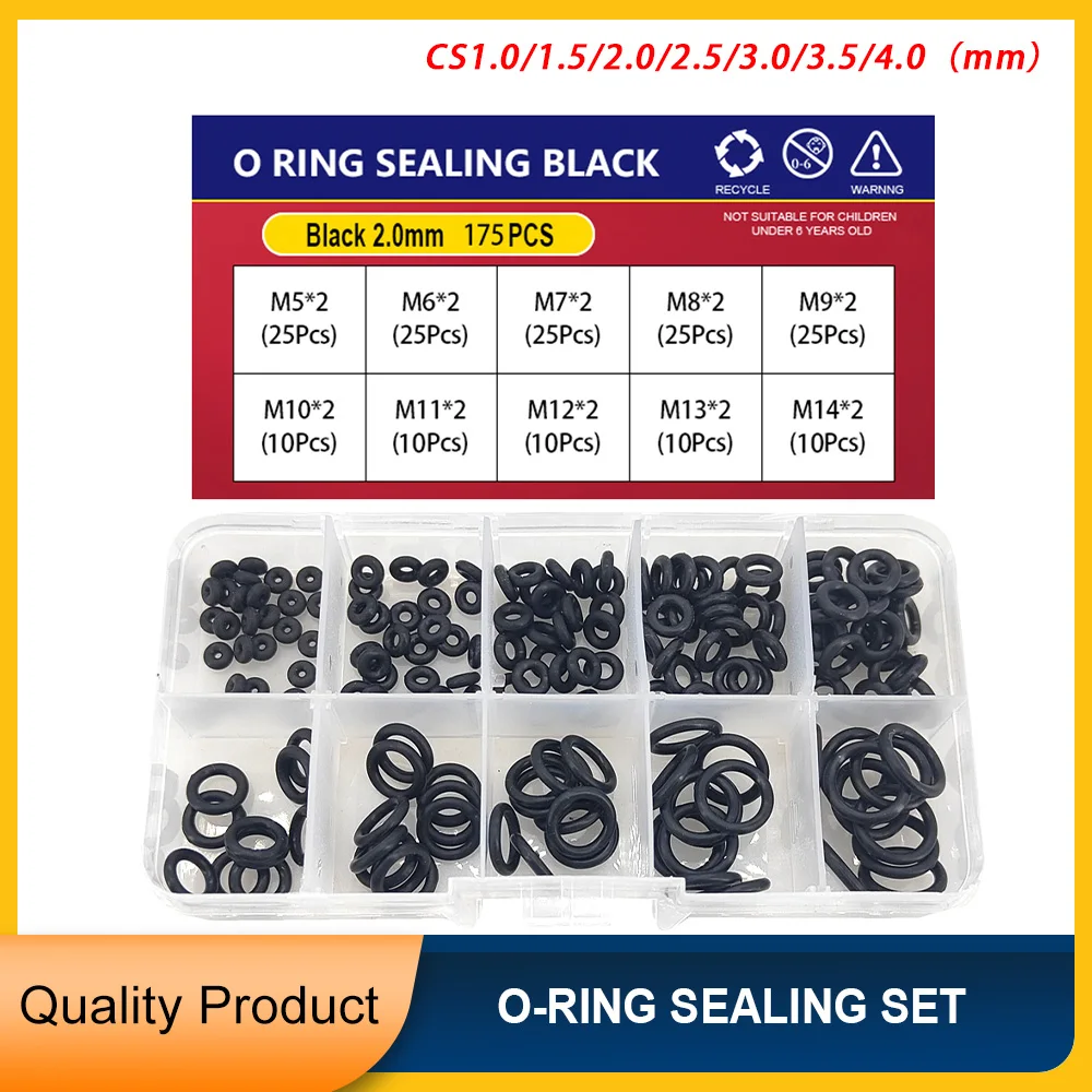 

CS1MM-4MM O Ring Set Gaskets Seal High Pressure Faucet Sealing Valve Nitrile Rubber NBR Faucet Black Gasket O Rubber Washer