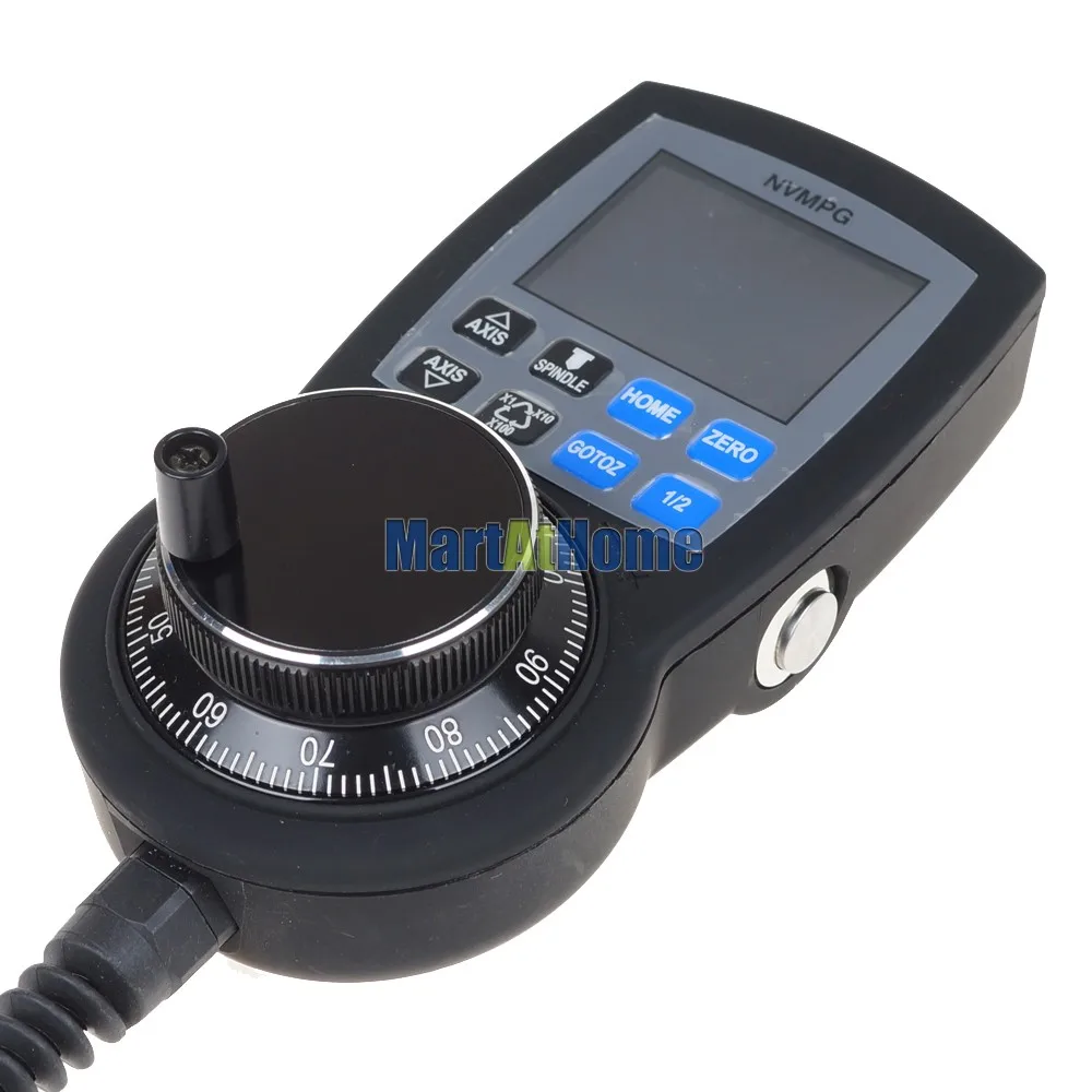 NVMPG CNC 6 Axis MPG Manual Pulse Generator with Handwheel & LCD RJ45 Serial Communication Protocol @SD