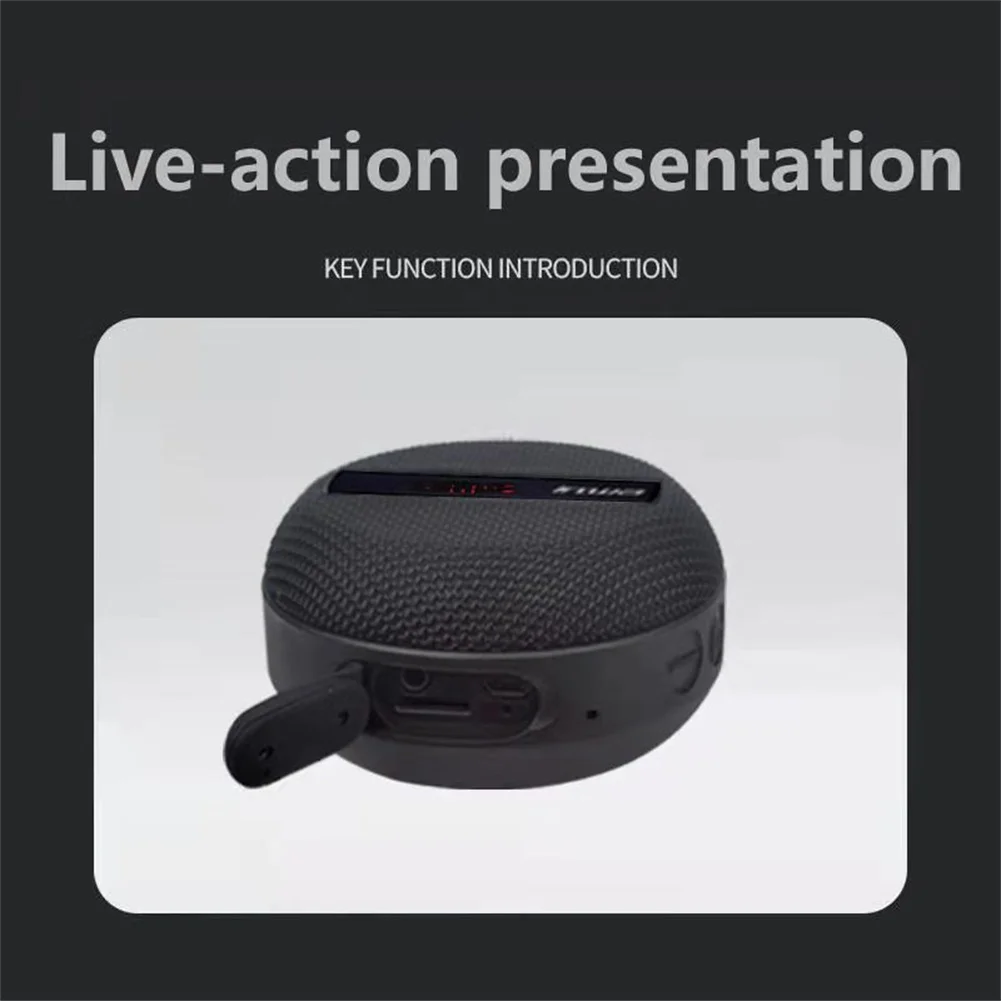 휴대용 자전거 스피커 TF 카드 플레이어, AUX 연결 방수 스피커, 홈 파티 활동용 LED 시간 디스플레이, 3.5mm