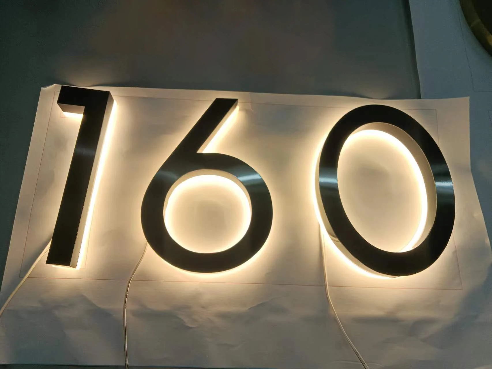 da casa, LED moderno, aço inoxidável, ao