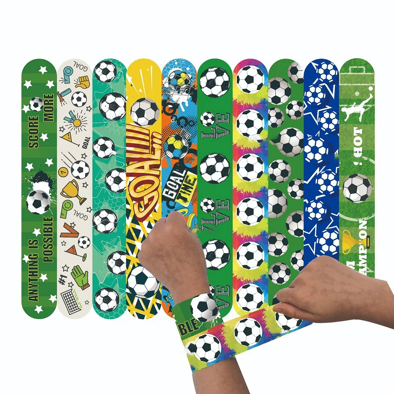 5pcs Football Papa Circle SOCCER Football Decoration Bracelet Football Sports Party Football Boy Happy Birthday Party Supplies allenjoy football circle round backdrop birthday party soccer boy baby shower cake candy table cover banner photocall background
