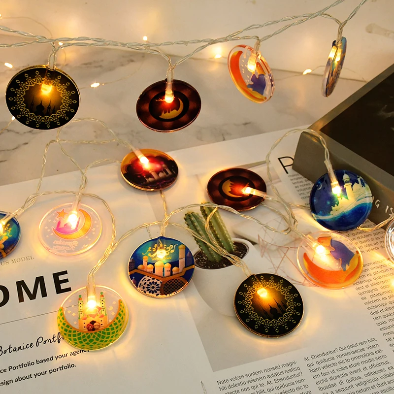 

1.65M EID Mubarak LED String Lights Islam Muslim Festival Party Ramadan Kareem Hanging Lamp Home Decorations