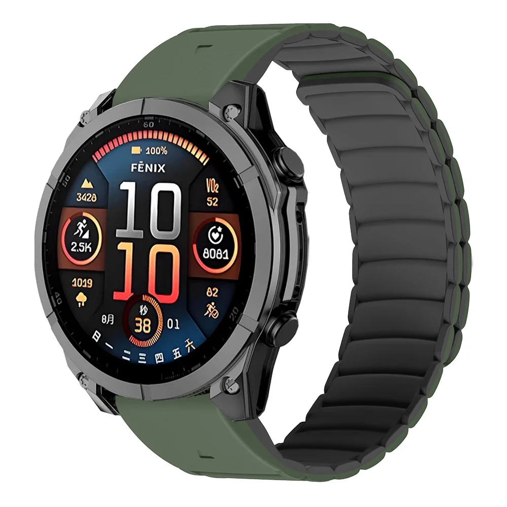 Magnetic Silicone Band with QuickFit 26mm/22mm Strap Adjustment