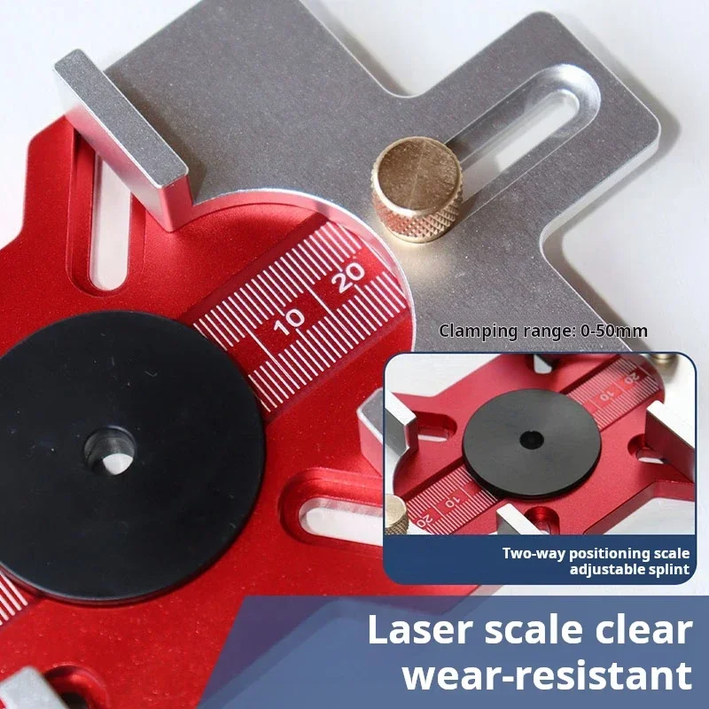 Woodworking 2-in-1 Slotted Invisible Fastener Slotting Bracket Router Base Mortising Jig Trimmer Router Tool Fastening Bracket