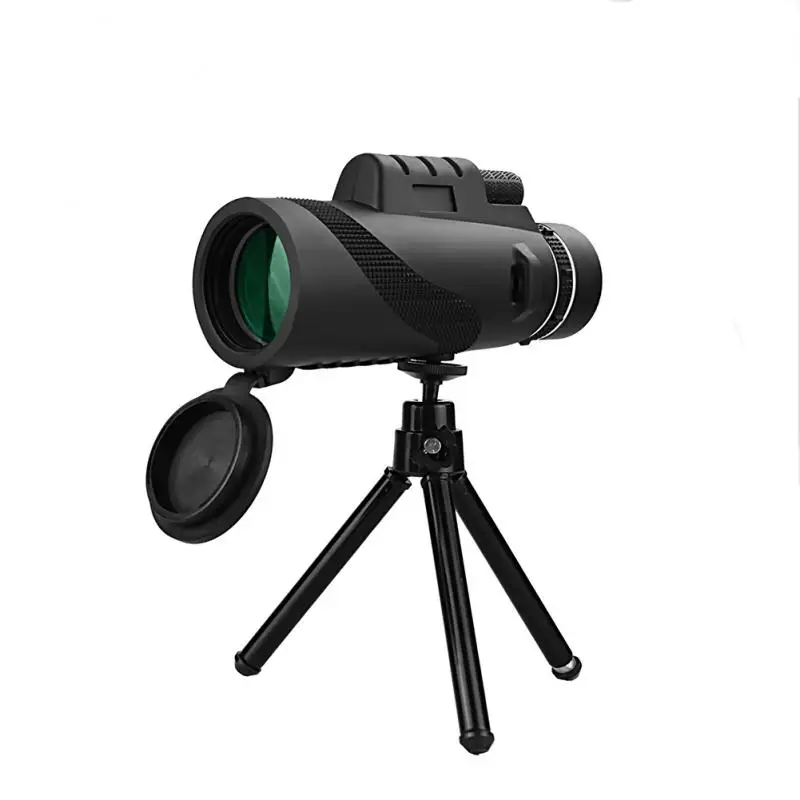 Portable Powerful Zoom Tripod Monocular Telescope Night Professional Telescope Binoculars For Hunting Camping 80X100