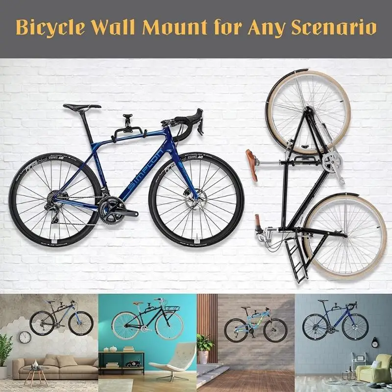 Bicycle Wall Mount Hanger 30kg Load Bearing Space S..