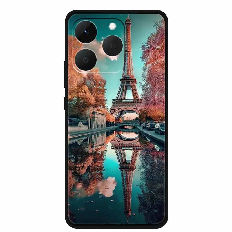 Sleek Black Silicone Phone Case - Soft TPU Protective Bumper Cover