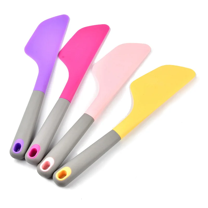 Large Silicone Baking Scraper Spatula Non-Stick Cake Pastry Scraper Cream Spatula Heat-Resistant Kitchen Baking Pastry Tools