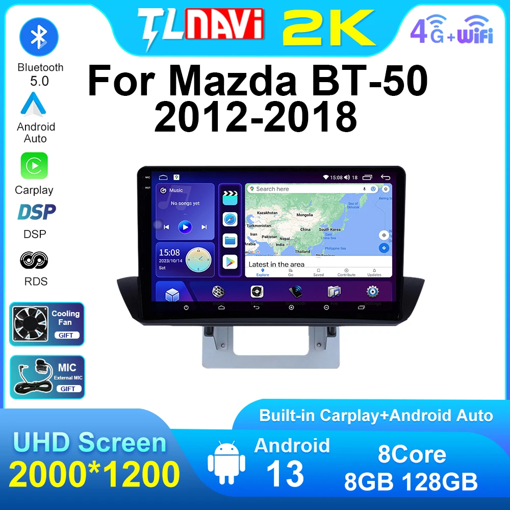 Car Multimedia System For 2012- Mazda BT-50 BT50 Auto Radio Audio Stereo Rear View Camera Video Player SWC