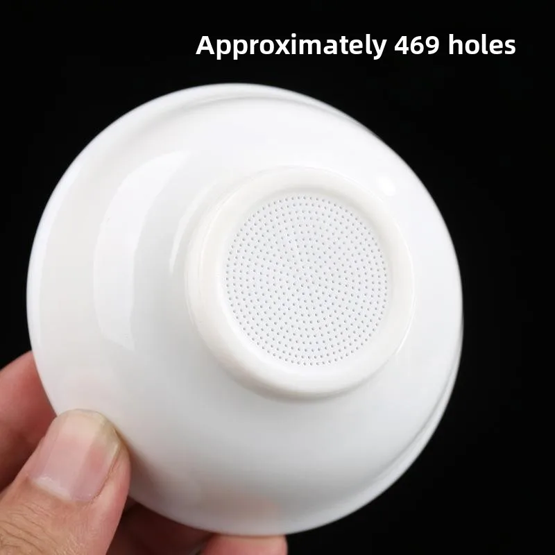 White Porcelain Yulan Jade Cerc Tea Strainer Filter Cloth Cercs Full Porcelain Gongfu Tea Set Modern Simplici Sle