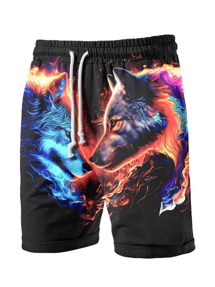 3D Patriotic Skull Print Men's Shorts Comfortable Stretchy Suorts Summer Clothing Oversized Sport Shorts Runing Quick Dry Shorts