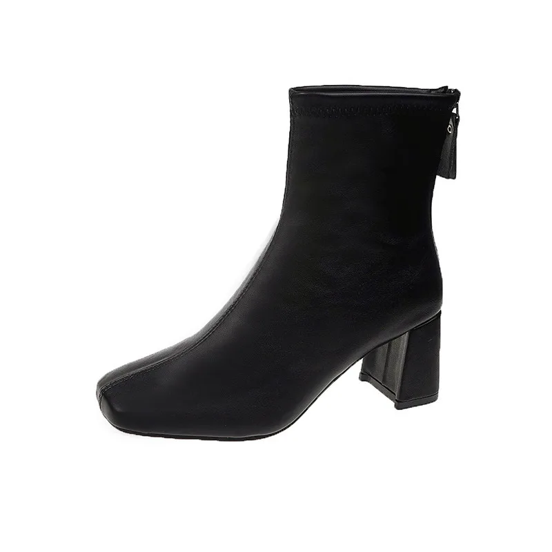 2024 Frühjahr Neue quadratische Stiefel mit hohen Absätzen für Damen mit Baumwollfutter und großen Lederstiefeln_voghion.com