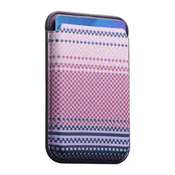 Sleek Carbon Fiber Magnetic Wallet with Strong Card Holder (Purple)