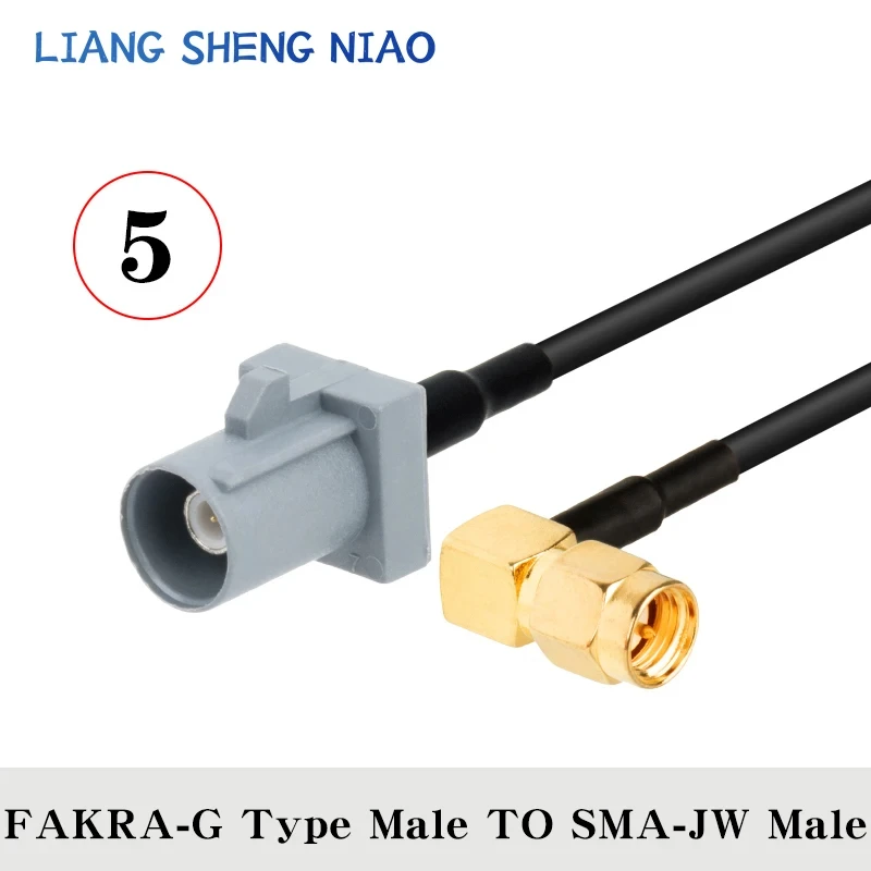 Fakra G Male/Female RG174 Coaxial Cable for Car Satellite Radio GSM Cellular Phone 50Ohm for Car Telematics Extension Cable