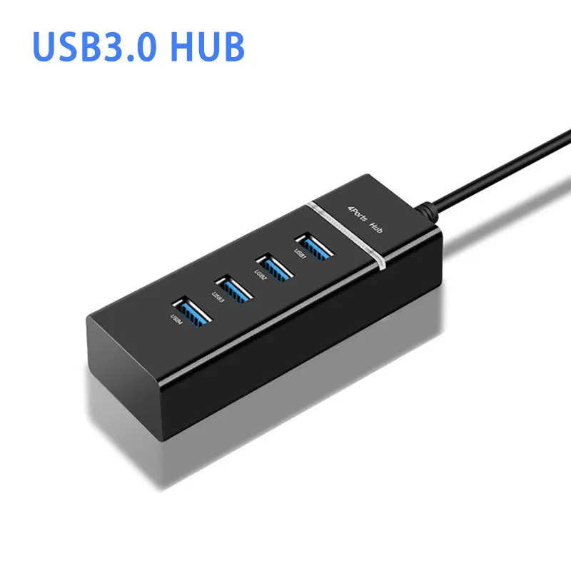 

Elough 4 Ports USB Hub 3 0 High Speed Multi USB Splitter Adapter OTG For PC Computer Accessories 30/120cm