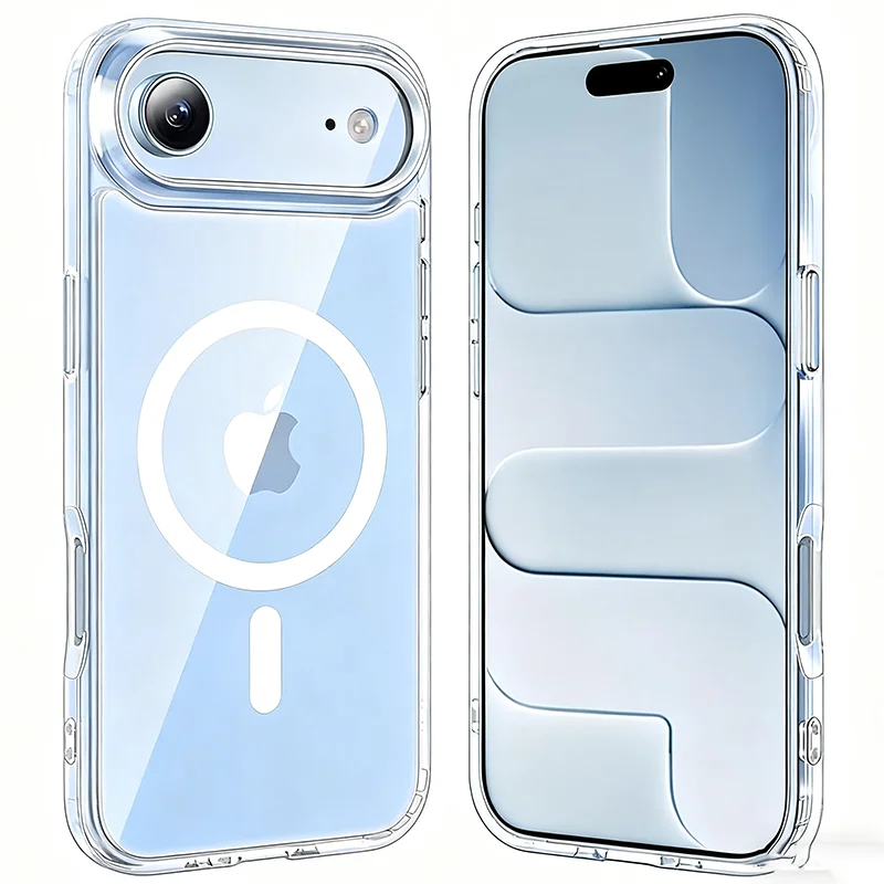 Premium Shockproof Transparent Acrylic Phone Case with MagSafe Compatibility