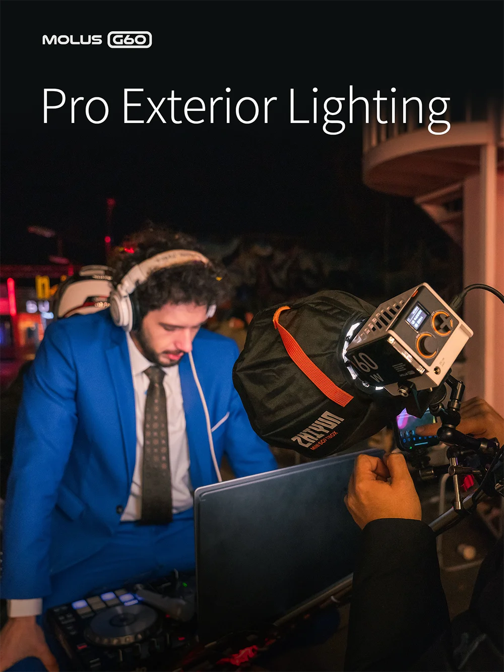 MOLUS G60 COB LED Video Light 60W Pocket Photography Lighting for Studio Video Y