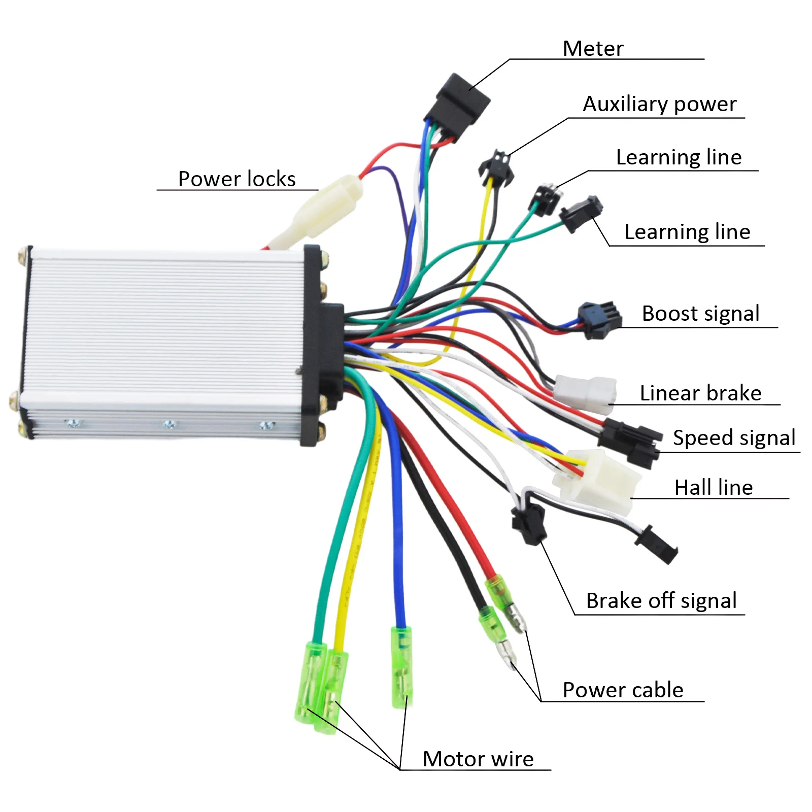 EN06 Electric Bike Controller 350W LCD Display Kit 36V 48V Sine Controller LCD Display Kit for Electric Bike Scooter