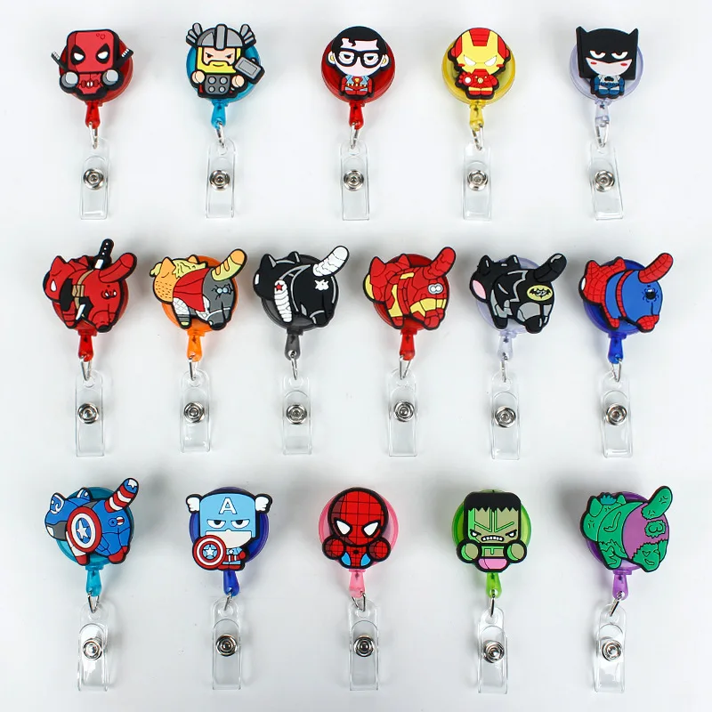 Marvel Silicone Retractable Badge  Silicone Bus Card Badge Holder