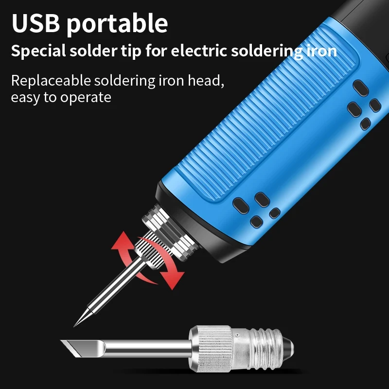 Welding Soldering Tips USB Soldering Iron Head Replacements Threaded Tip Fits for E10 Interface Iron soldering iron