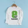 Football Number Birthday Kids T shirt 1 2 3 4 5 6 7 8 9 Years Customize Name Soccer Boys T-shirts Baby Girls Long Sleeve Clothes 4