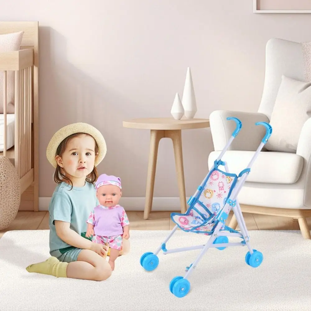 Passeggino Interattivo Trendy per Bambole, Giocattolo Stabile in Plastica per Bambini e Bambine - immagine 2