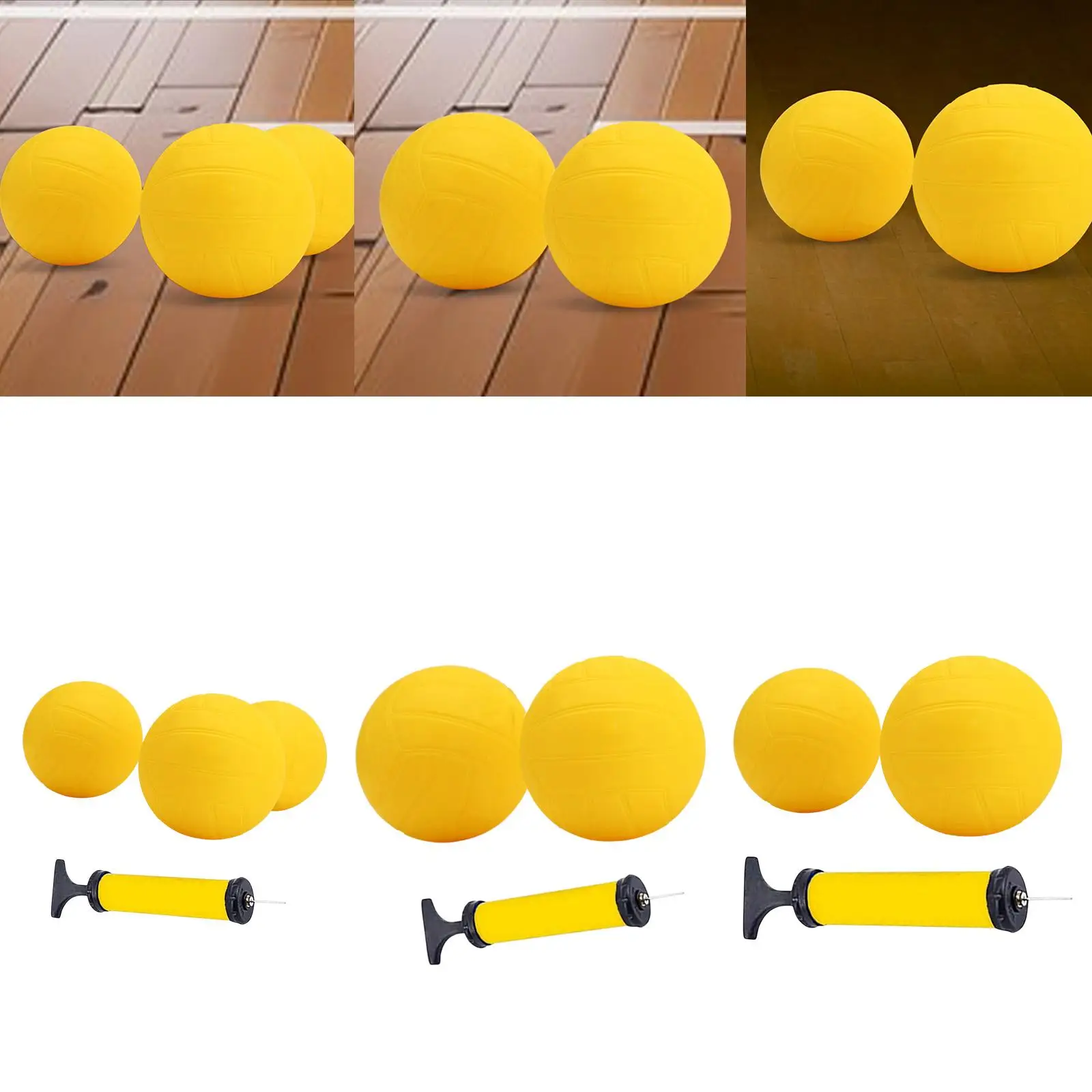 Spike Replacement Balls with Air Pump Roundnet Game Balls Mini Volleyball for Backyard
