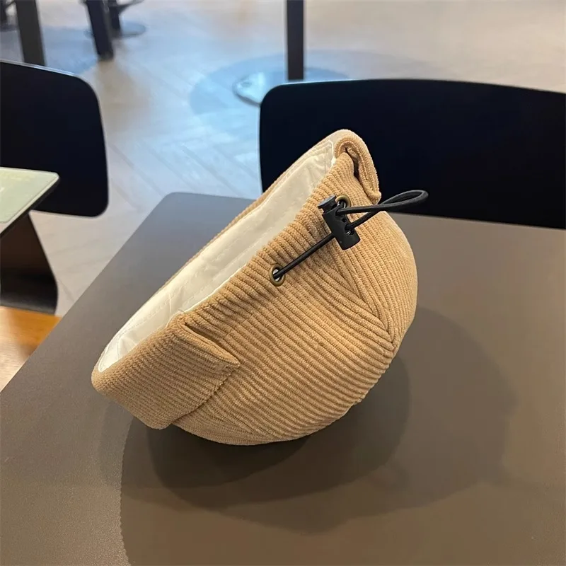 Vintage Corduroy Baby Brimless Hat Solid Color C Letter Toddler Kids Docker Cap Autumn Winter Warm Adjustable Boys Girls Beanie