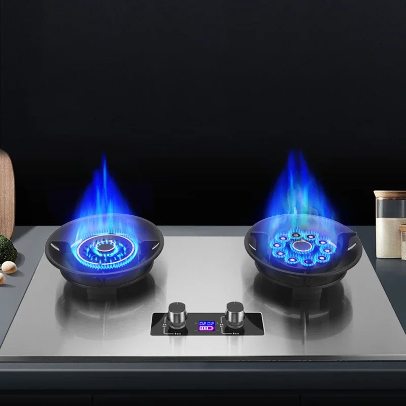 Gas Stove Price High Power 2 Burner Stainless Steel Battery Smart Cooker China Burner Gas Stove for Home