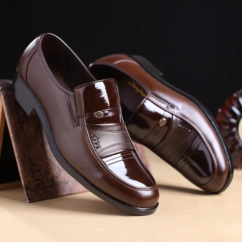 Men Designer Loafers Oxford Shoes for Formal Fashion Round Toe Business Wedding Dress