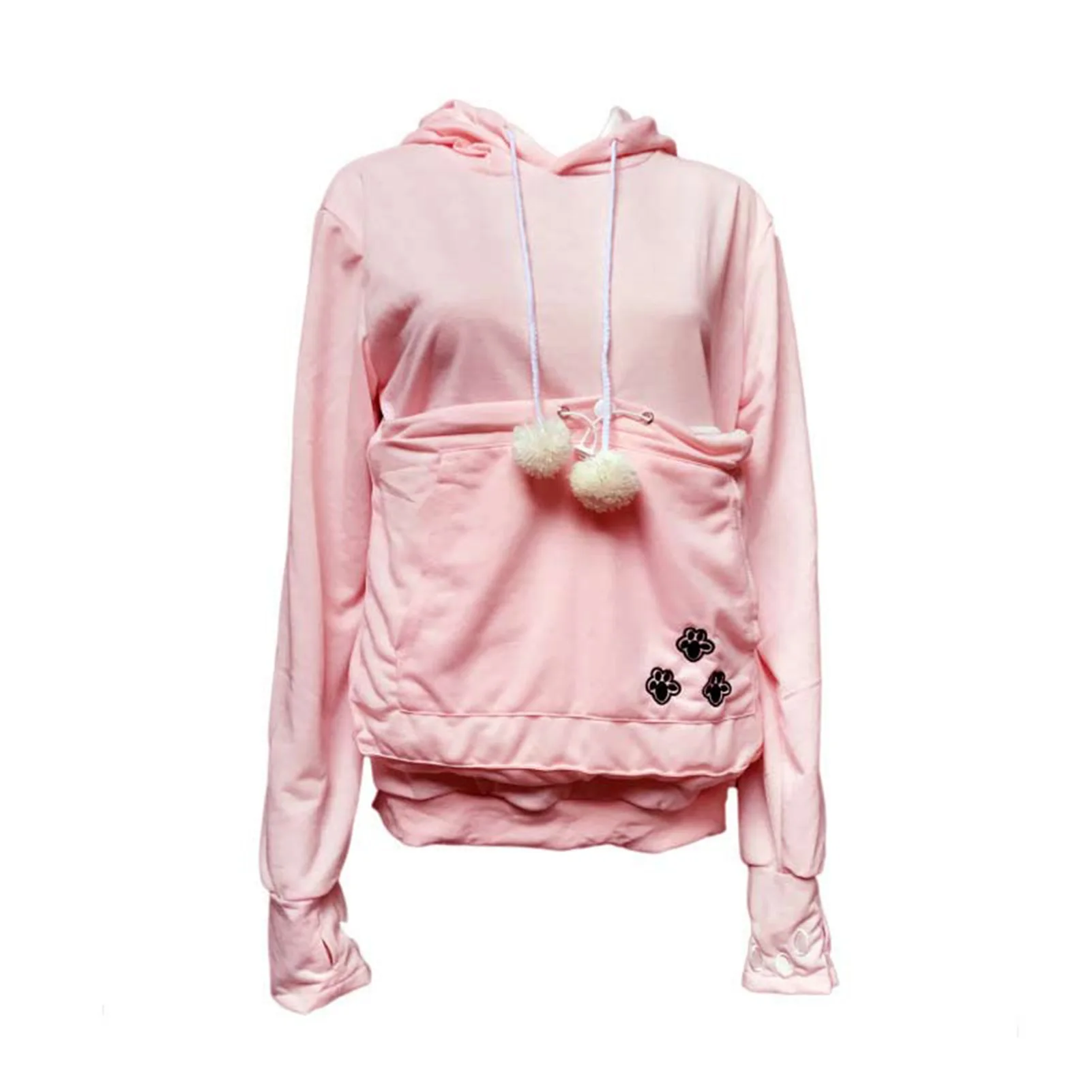 

Pullover Long Sleeve Hoodies Multi-pockets Design Hoodies for Women Teenagers Students
