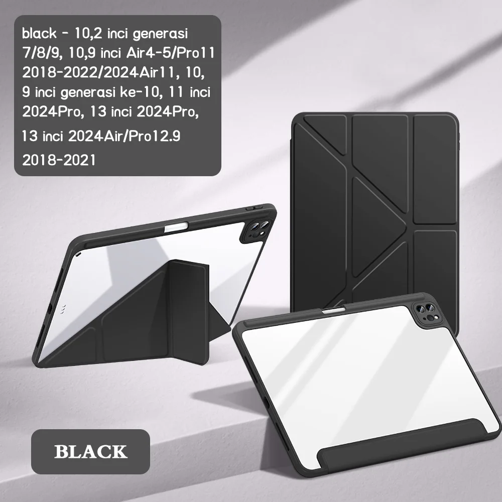 Versatile Acrylic Y-Fold Stand Protective Tablet Case