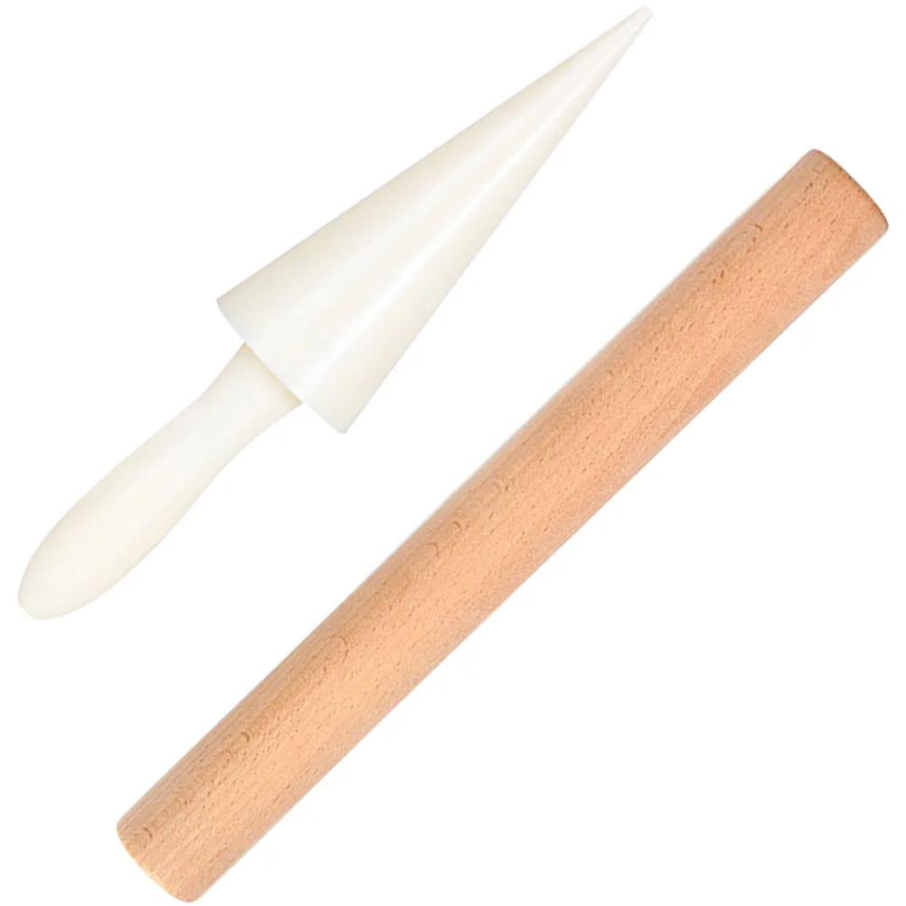 

Of Egg Cone Mold Egg Cone Cone Maker Cone Cone Maker Stick Egg Roll Solid Wood Roll Bar Mould Baking Tool