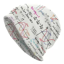 Mathematics Formulas Math Numbers Skullies Beanies Caps Men Women Winter Warm Knitted Hat Adult Geek Science Puzzle Bonnet Hats