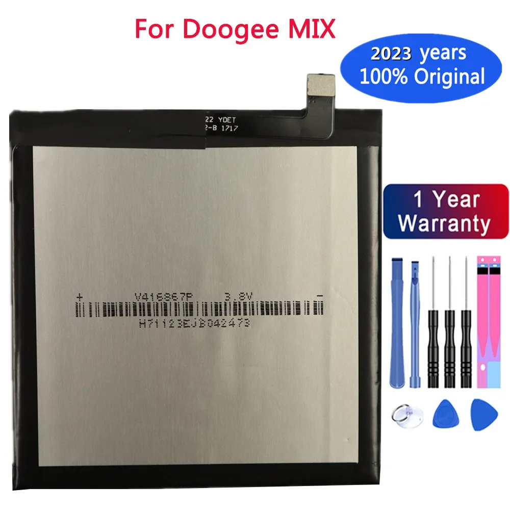 

2023 Years New 100% Original Battery For Doogee Mix 3380mAh Smart Phone Replacement Bateria + Tools