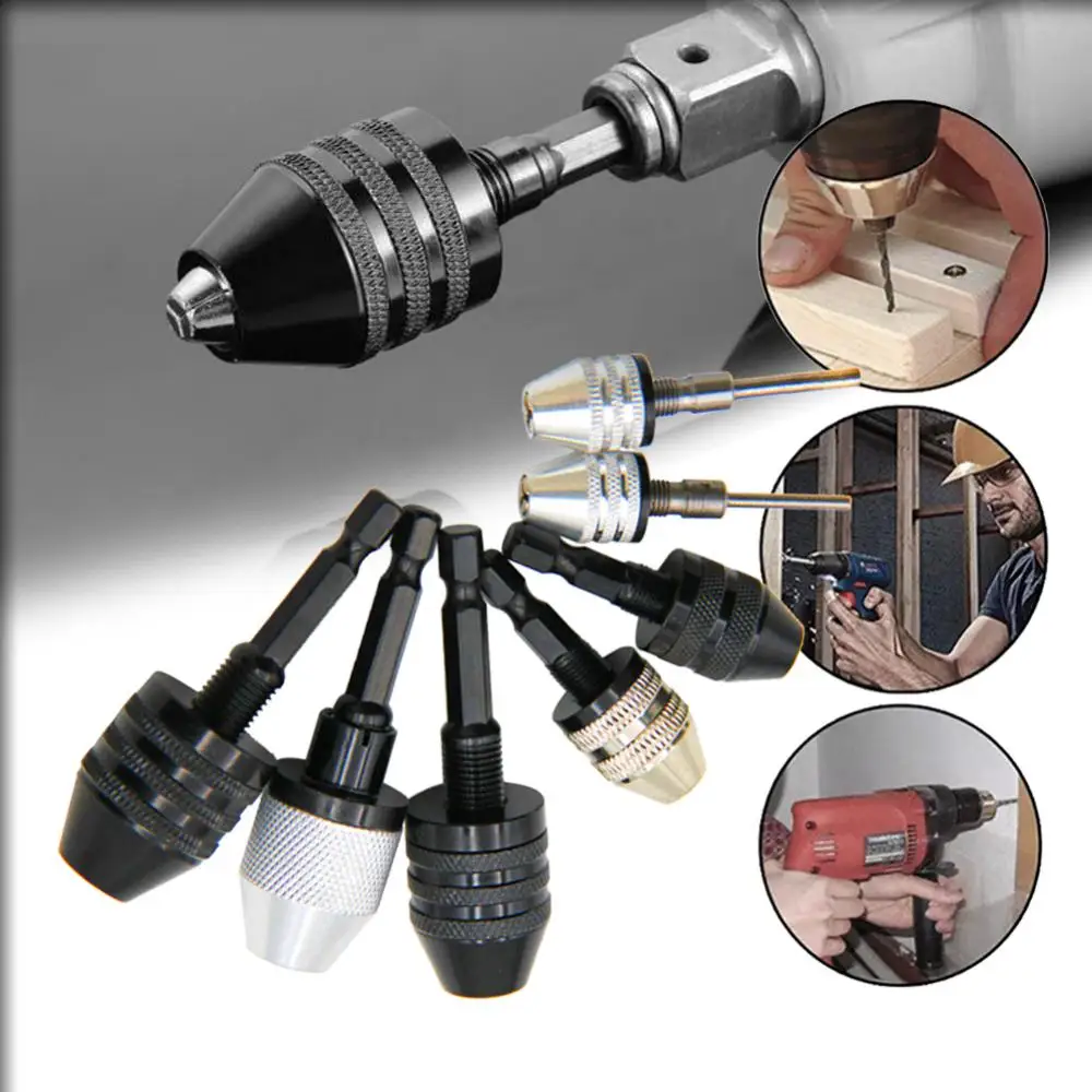 

Drill Chuck Keyless Adapter Electric Micro Motor Clamping Hex Shank Drill Bits Screwdriver Impact Hole Driver Tool Accessories