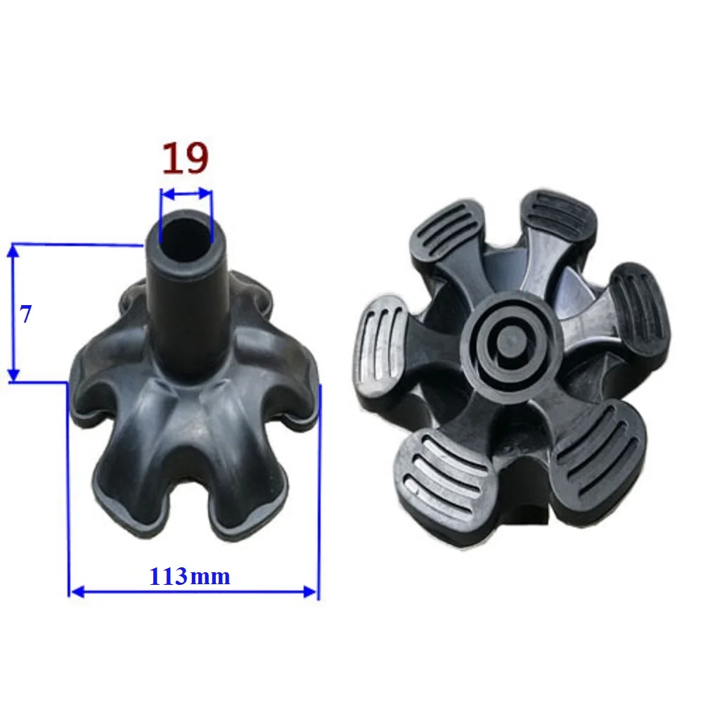 Universal 6 Legs Attachment Tip 1PC For Walking Hiking Stick End-Self Standing 3/4 NON-SLIP Tracking Hiking Bracket Supporting walking stick attachment