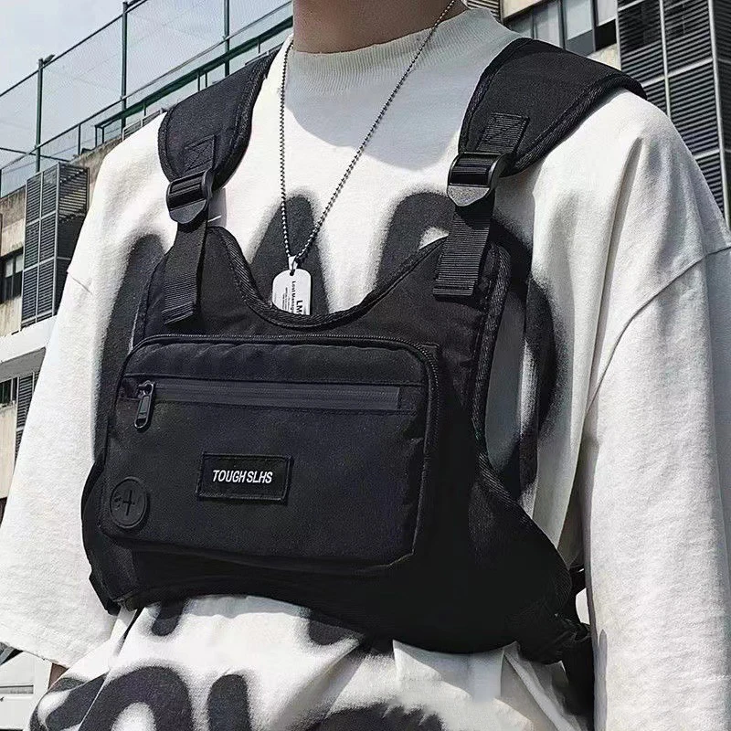 Waterproof Outdoor Functional Vest Fashion Tactical Tooling Chest Bag Hip-hop Handsome Waistcoat Outerwear Portable Chest Bag 2
