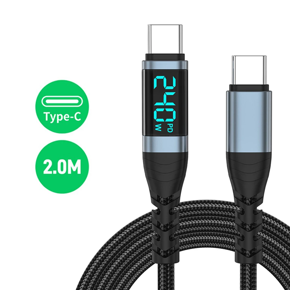 ตัวเลือกสินค้า สายชาร์จ USB-C 240W หน้าจอแสดงผล ชาร์จเร็วทุกอุปกรณ์
