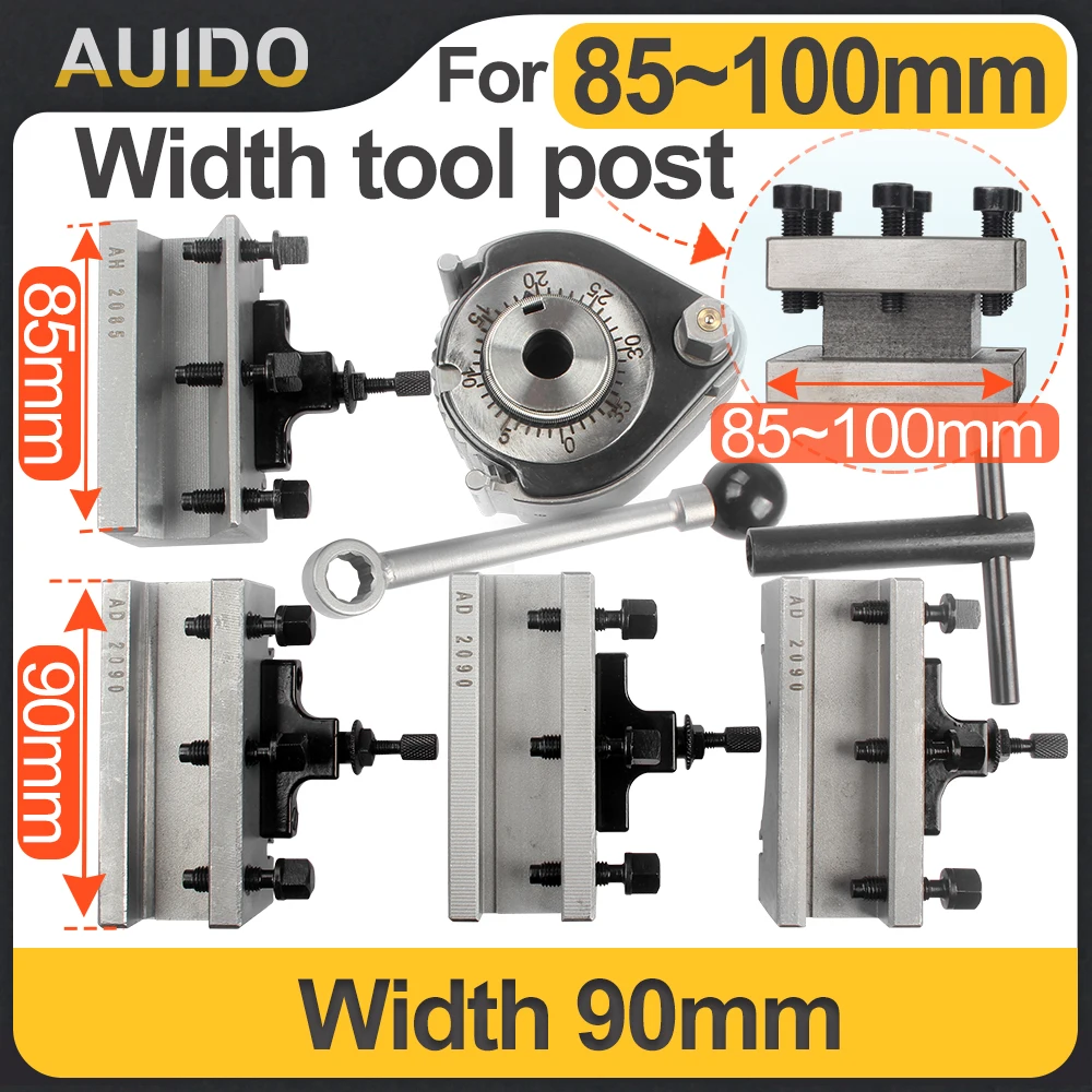 Quick-change Tool Holder Set European A type German-Style 20x20mm Lathe Fixture Set for Bed Swing 200-350mm QCTP Turret Kits Tool Holder Lathe Tool Holder