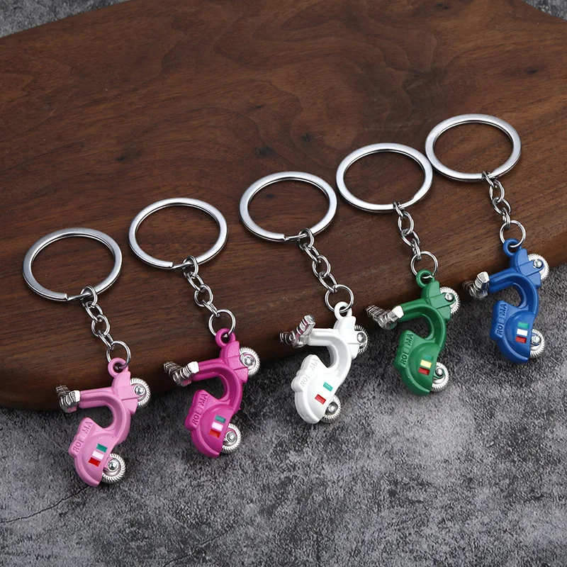 Vintage scooter keychain color variants