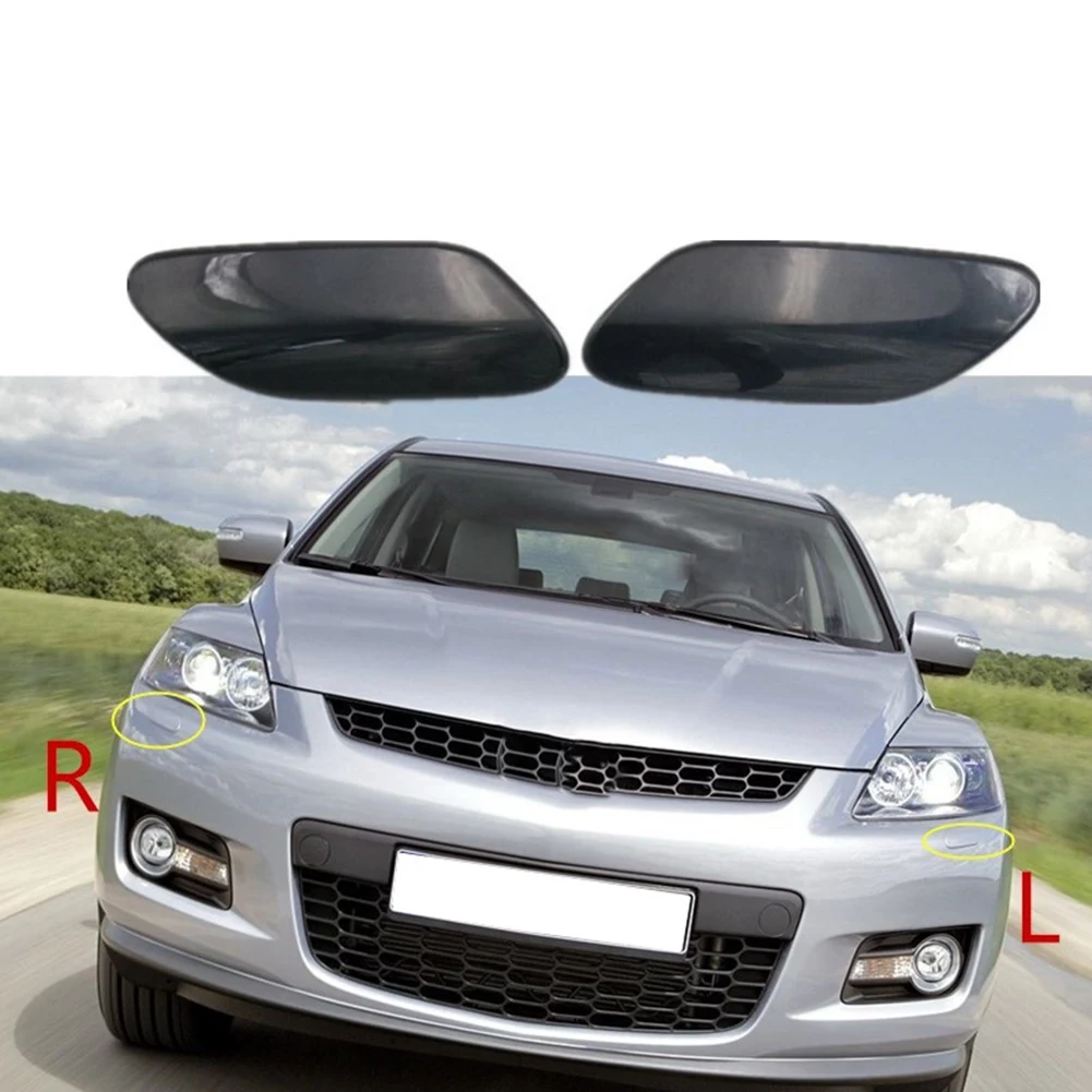 오른쪽 앞 범퍼 헤드라이트 와셔 스프레이 깍지 커버, 마쓰다 CX-7 CX7 ER 2006-2009 용 헤드라이트 와셔 제트 캡