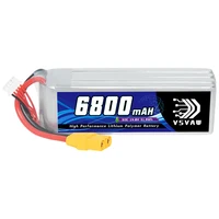 2Pcs VSVAW 6800mAh 4S 14.8V 60C/120C Lipo Battery Remote Control Car Model RC Ship Model Fixed Wing Lithium Battery 2