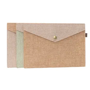 Cartella portadocumenti A4/A5 borsa portadocumenti di grande capacità borsa portadocumenti in feltro di tela di lino imitazione cartella portadocumenti s busta Design File Bag