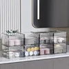 Clear Stackable Storage Drawer, Acrylic Drawer, Cosmetic Organizer, Plastic Organizer for Dresser, Under, Kitchen Cabinet, 2